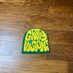 Green and Yellow Graphic Beanie